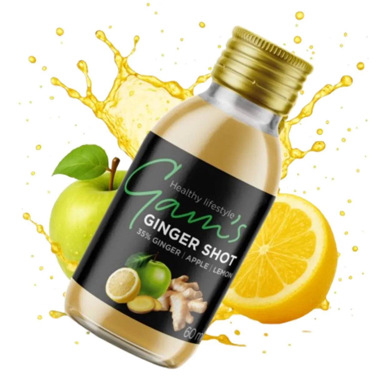 Gam's ingvera šots ar ābolu un citronu 60ml