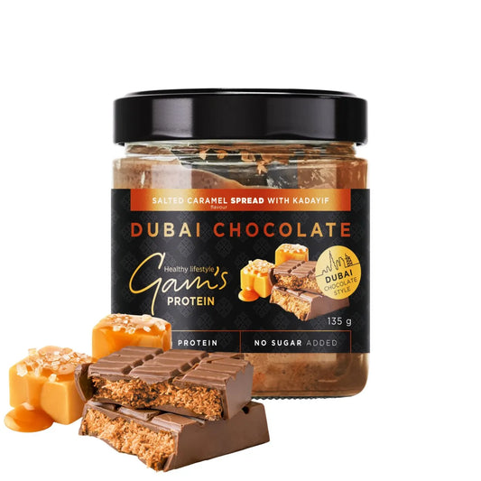 Gam's Protein Dubai šokolādes stila krēms ar sāļo karameli 135g