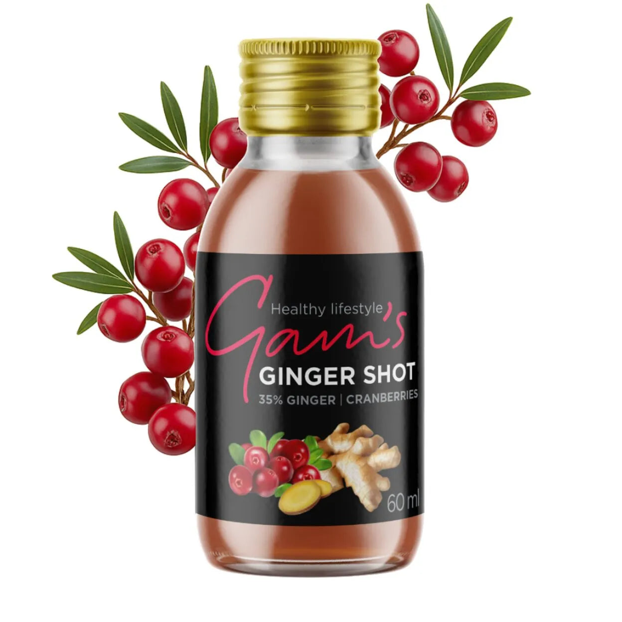 Gam's ingvera dzērveņu šots 60ml